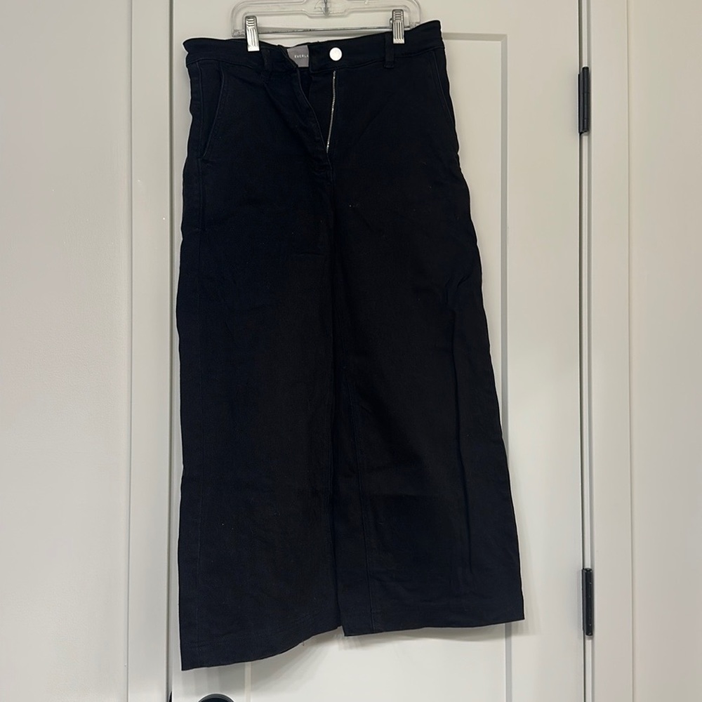 Everlane Wide Leg Capri - Size 27 - Black